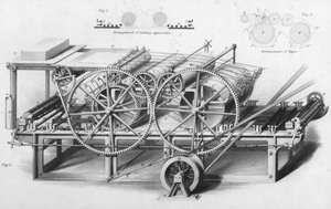 Macchina da stampa a doppio cilindro da Cyclopaedia of Useful Arts & Manufactures, a cura di Charles Tomlinson, c.1880s