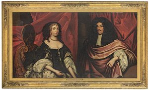 Doppio ritratto di Re Carlo II e Caterina di Braganza, c.1665