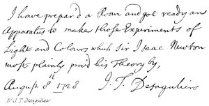 Dr J T Desaguliers
