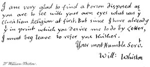 Dr William Whiston da English School