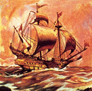 Il Golden Hind di Drake da English School
