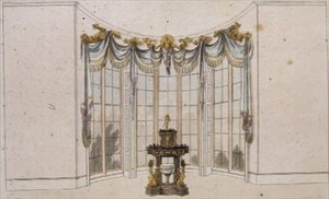 Tenda della sala da disegno e giardiniera, tavola 101 da Ackermann