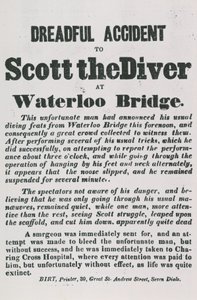Terribile incidente di Scott il subacqueo al Waterloo Bridge da English School