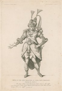 Abito di Nove Mascherati al Matrimonio di Lord Hay, 6 gennaio 1606-7 da English School