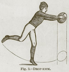 Drop-Kick, illustrazione per Cassells Book of Sports and Pastimes, c.1890 da English School