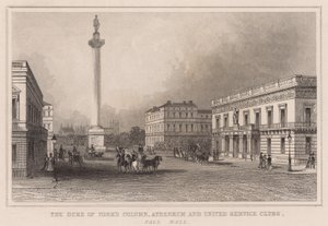 Colonna del Duca di York, Athenaeum e United Service Clubs, Pall Mall