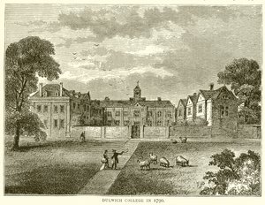 Collegio di Dulwich nel 1790 da English School