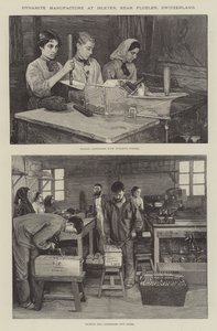 Fabbricazione di dinamite a Isleten, vicino a Fluelen, Svizzera da English School