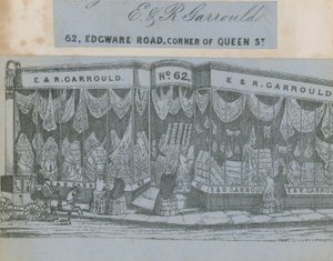 E & R Garrould, 62 Edgware Road, angolo di Queen Street, Londra