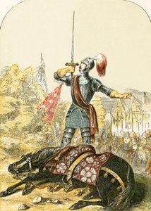 Il giuramento del conte di Warwick sulla sua spada dopo aver pugnalato il suo cavallo