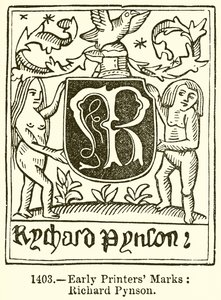 Marchi dei primi stampatori: Richard Pynson da English School