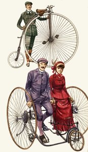 Montaggio di biciclette antiche da English School