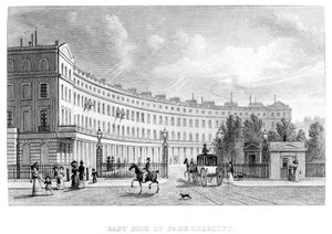 Lato est di Park Crescent, 1830