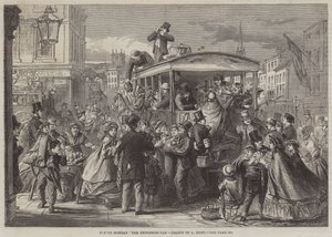 Lunedì di Pasqua, il Furgone delle Escursioni (incisione) da English School