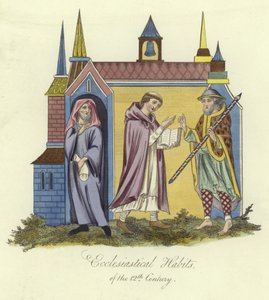 Abiti ecclesiastici del XII secolo da English School
