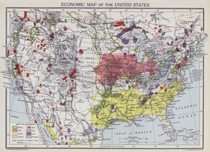 Mappa economica degli Stati Uniti da English School