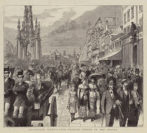 Edimburgo illustrata, Princes Street nella stagione