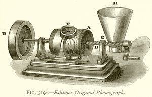 Il fonografo originale di Edison da English School