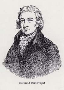 Edmund Cartwright, inventore inglese del telaio meccanico (litografia) da English School