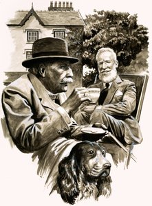 Edward Elgar e George Bernard Shaw prendono il tè da English School