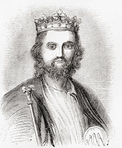 Edoardo II, alias Edoardo di Caernarfon, da Old England: A Pictorial Museum, pubblicato nel 1847 da English School