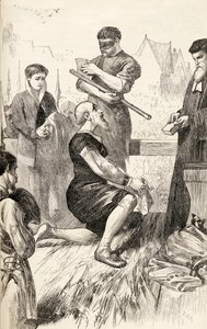 Edward Seymour sul patibolo in attesa della sua esecuzione, c.1865 da English School