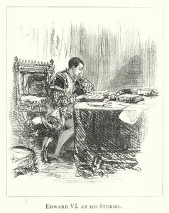 Edoardo VI ai suoi studi da English School