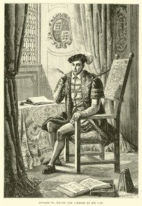 Edoardo VI scrive il diario della sua vita da English School