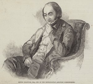 Edwin Chadwick, Esquire, uno dei Commissari Sanitari Metropolitani (incisione) da English School