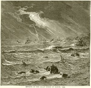 Effetti della Grande Tempesta del marzo 1493 da English School