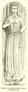 Effigie di Berengaria, Regina di Riccardo I da English School
