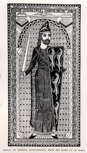 Effigie di Goffredo Plantageneto (1113-1150) dalla sua tomba a Le Mans da English School