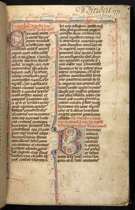 Egerton 3142, f.1r, Testo con iniziale illuminata, 