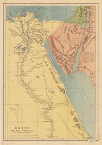 Egitto con la penisola del Sinai e i viaggi degli Israeliti da English School