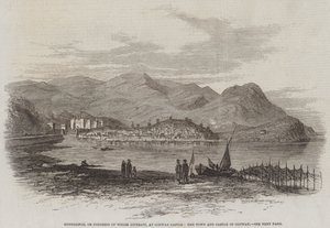 Eisteddfod, o Congresso dei Letterati Gallesi, al Castello di Conway, la Città e il Castello di Conway da English School