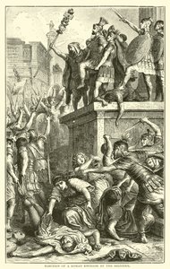 Elezione di un imperatore romano da parte dei soldati da English School