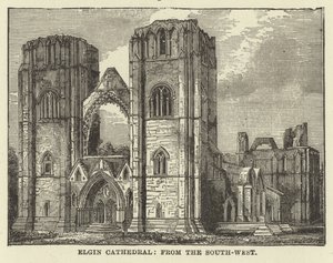 Cattedrale di Elgin, da sud-ovest da English School