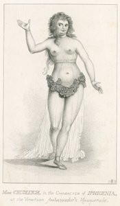 Elizabeth Chudleigh, nel ruolo di Ifigenia al ballo in maschera degli ambasciatori veneziani, Ranelagh, Londra da English School