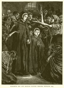Elizabeth Fry e Hannah Buxton visitano Newgate, 1813 da English School