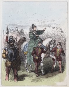 Elisabetta che rivede le truppe a Tilbury da English School