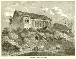 Palazzo di Eltham nel 1790 da English School