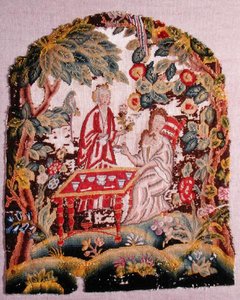 Sedia ricamata, c.1700 da English School