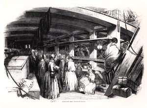 Nave degli emigranti, tra i ponti, 1850