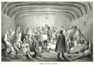 Emigranti sul San Lorenzo (incisione) da English School