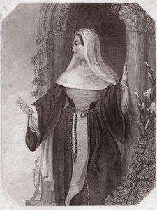 Emilia, moglie di Egeone, badessa di una comunità di Efeso (La commedia degli errori) in - "Galleria delle donne di Shakespeare, collezione di quarantacinque ritratti seri dei primi artisti londinesi, arricchita di avvisi critici e letterari" da English School