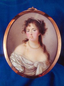 Emma Hamilton (acquerello su pergamena) da English School