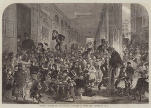 Ingaggio di bambini per la pantomima di Natale al Drury Lane Theatre da English School