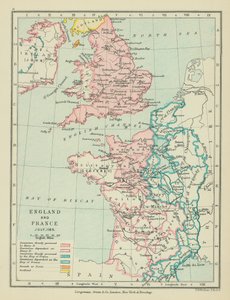 Inghilterra e Francia (litografia a colori) da English School
