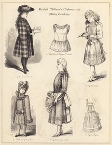 Costumi dei Bambini Inglesi e Comfort Invernali (incisione) da English School