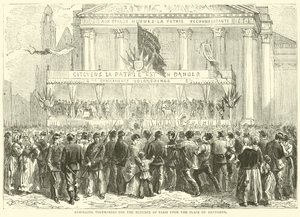 Arruolamento di volontari per la difesa di Parigi in Place du Pantheon da English School